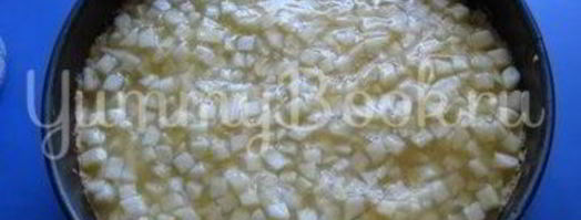 заливной яблочный тарт с вином. Шаг 8