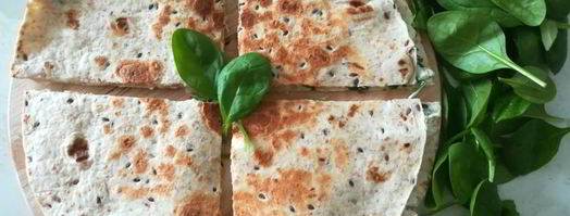 тортилья с каймаком и шпинатом. Шаг 5