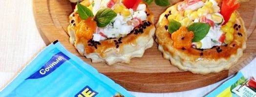 волованы с салатом из крабовых палочек. Шаг 11