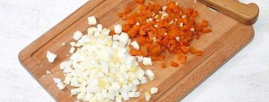 волованы с салатом из крабовых палочек. Шаг 6