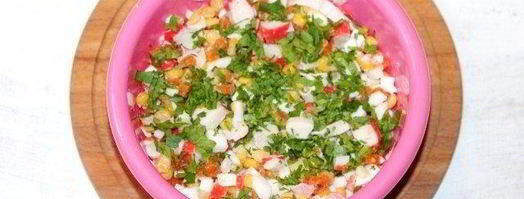 волованы с салатом из крабовых палочек. Шаг 7