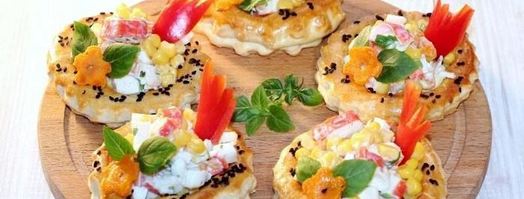 волованы с салатом из крабовых палочек. Шаг 9