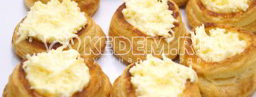 волованы с сырной начинкой и грибами. Шаг 8