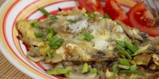 Яичница с грибами