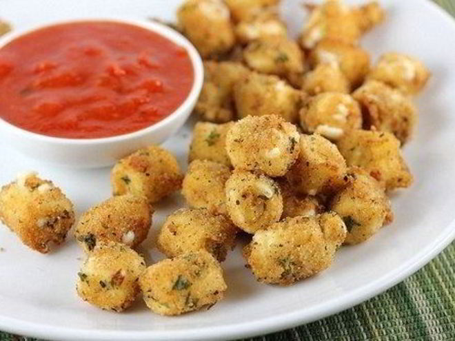 Рецепт закуски из моцареллы в панировке