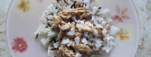 закуска из разноцветного риса и яиц. Шаг 3