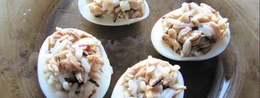 закуска из разноцветного риса и яиц. Шаг 5