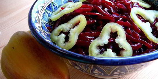 Закуска из свеклы и болгарского перца