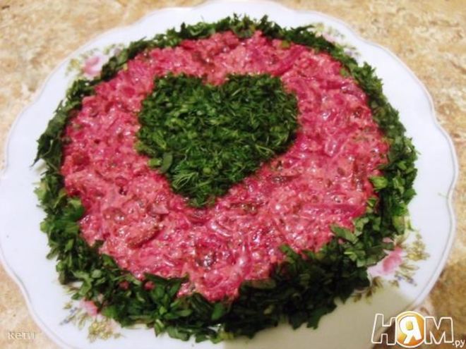 Рецепт закуски из свеклы с майонезом