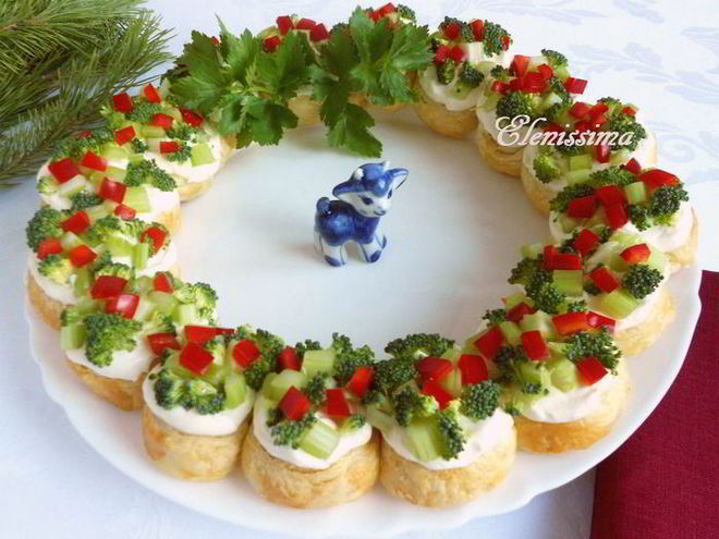 Рецепт закуски рождественский венок
