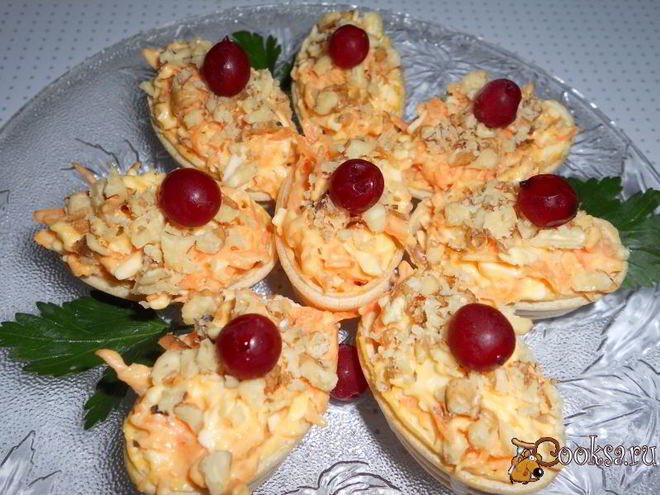 Рецепт закуски вафельное лукошко