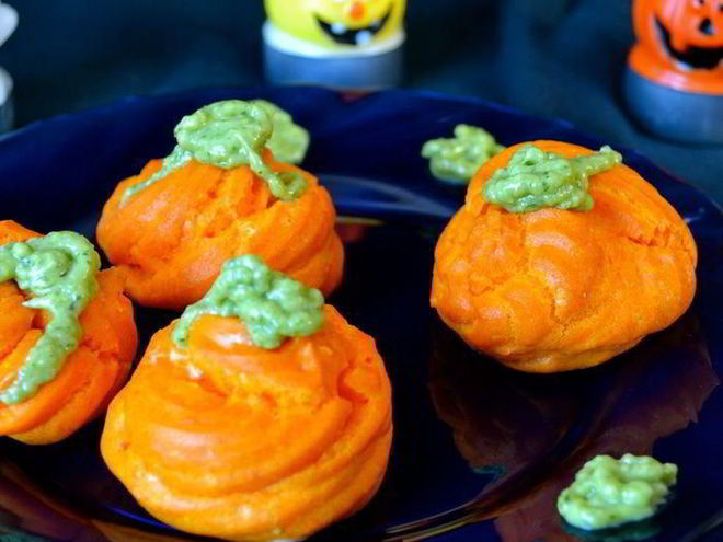 Рецепт закусочных тыковок с сырной начинкой для хэллоуин
