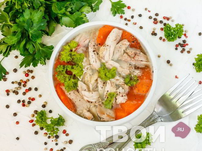 Рецепт заливного из курицы