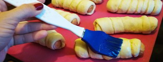 запеченные сосиски в тесте. Шаг 7