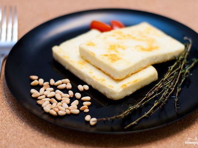 Рецепт жареного сулугуни без панировки