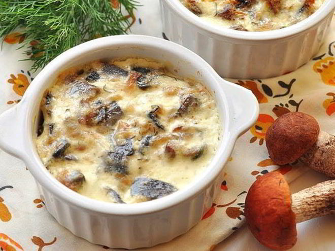 Рецепт жульен с курицей и грибами