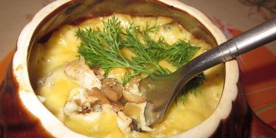 Жюльен с курицей и грибами