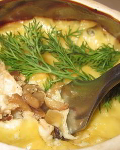 Жюльен с курицей и грибами