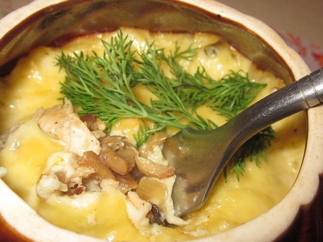 Рецепт жюльена с курицей и грибами